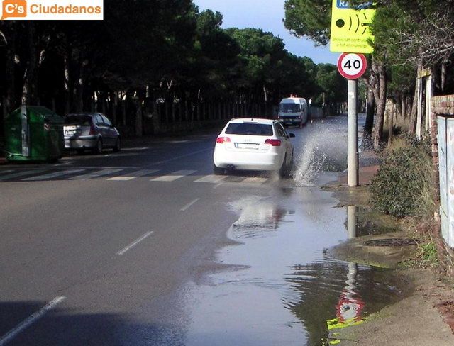 Inundaciones en la avenida de Europa de Gav Mar (19 de Febrero de 2010)